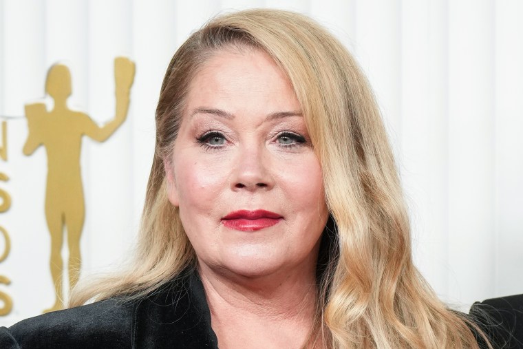 Christina Applegate at the 29th Annual Screen Actors Guild Awards in Los Angeles on Feb. 26, 2023.