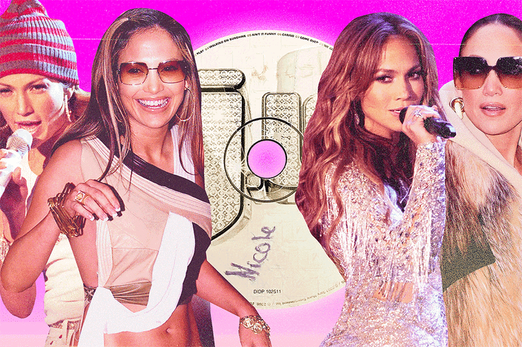 Photo collage of Jennifer Lopez