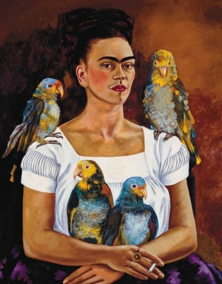 "Me and My Parrots" (1941) by Frida Kahlo.