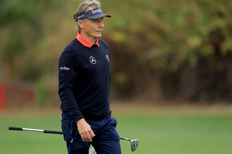 Bernhard Langer during the first round of the PNC Championship in Orlando, Fla.