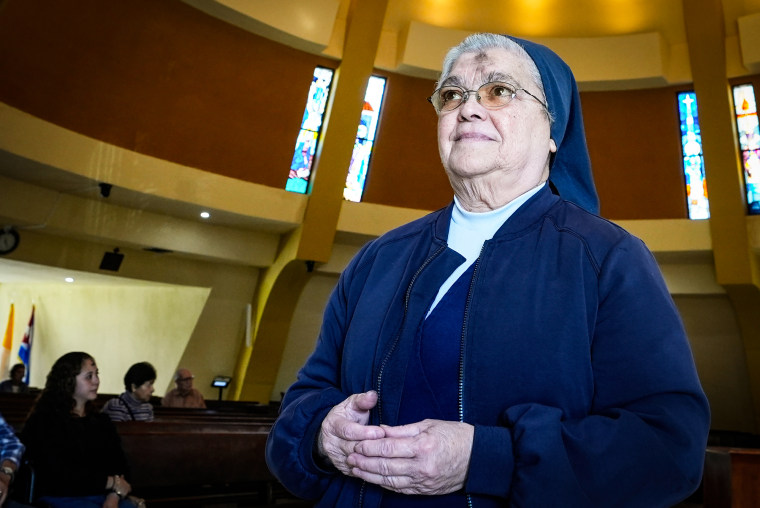 Sister Inés Espinoza during Ash Wednesday Mass