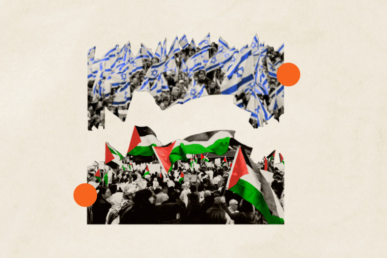 Photo Illustration: Pro Israel and Pro Palestinian protests