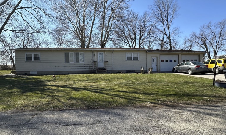 The house where four members of a family were accused of abducting and badly abusing another relative in Zearing, Iowa