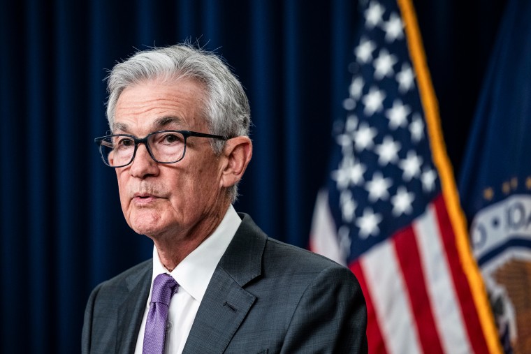 Federal Reserve Chair Jerome Powell during a press conference