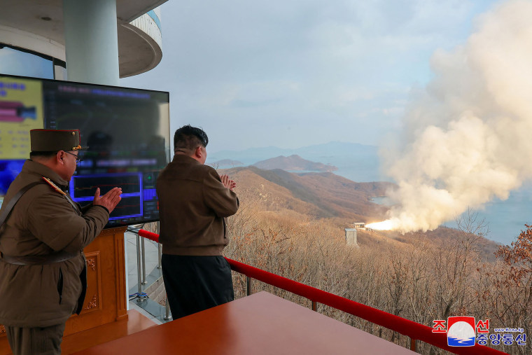 North Korea successfully tested a solid-fuel engine for its new-type intermediate-range hypersonic missile, state media reported Wednesday, claiming progress in efforts to develop a more powerful, agile missile designed to strike faraway U.S. targets in the region.
