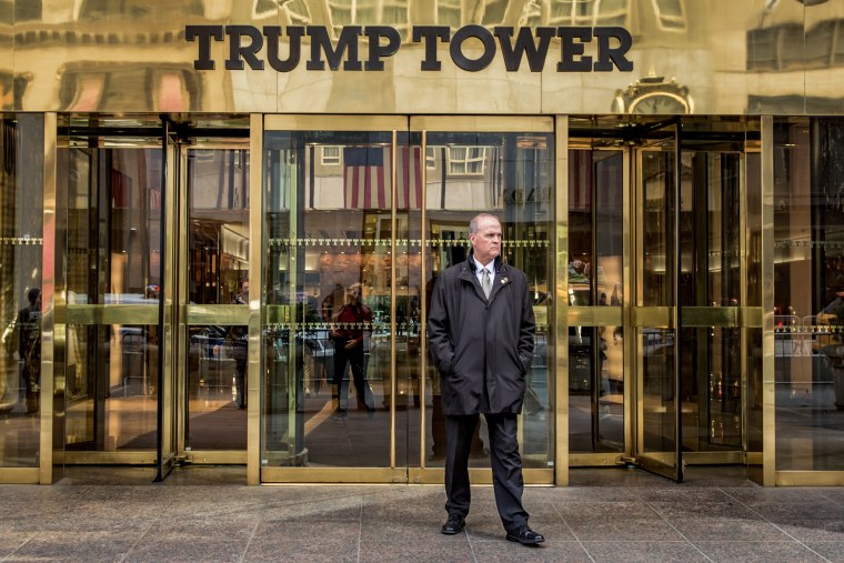 Main entrance to the Trump Tower building in Manhattan