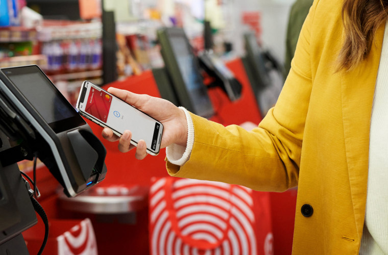 Apple Pay used at a Target checkout.