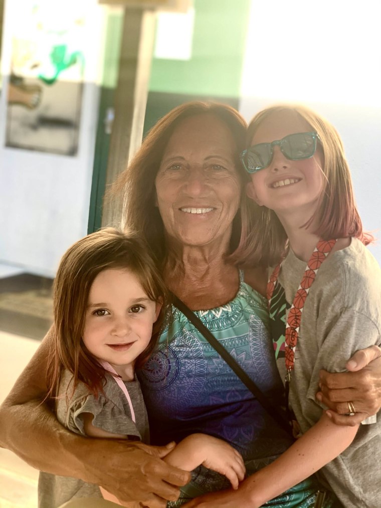 Carol Rosen and granddaughters Harleigh Murray (left) and Brooklyn Murray (right) visit the Irish Cottage restaurant in Methuen, Massachusetts. Rosen, a 70-year-old retired schoolteacher, passed her final days in anguish, after three weeks of chemotherapy with incompatible drugs. 