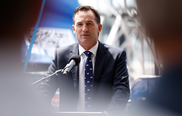 AFL CEO Andrew Dillon, during a press conference in Sydney