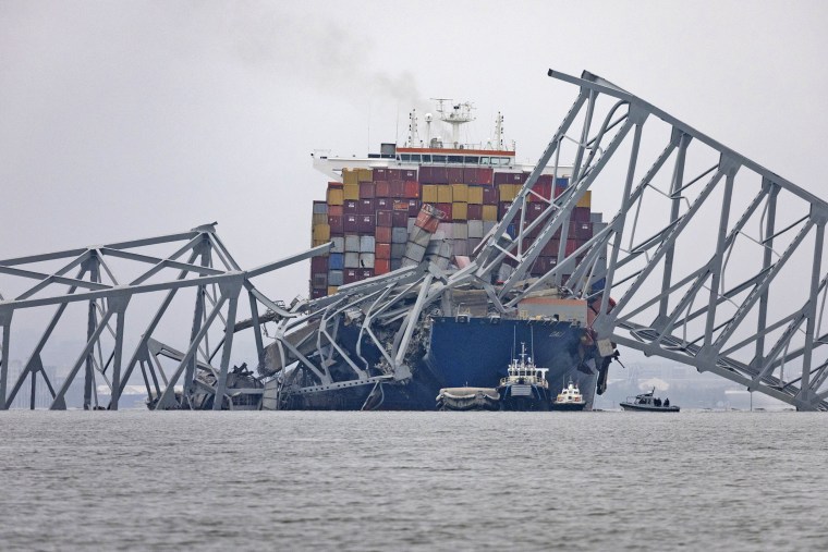 Image: Baltimore's Francis Scott Key Bridge Collapses After Being Struck By Cargo Ship