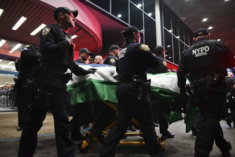 Honorable Transfer of NYPD Officer Jonathan Diller to Jamaica Hospital in Queens, USA - March 25, 2024