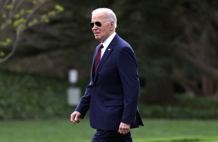 Joe Biden departs the White House