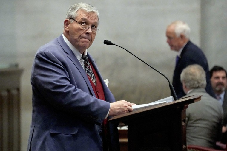 John Ragan presents a bill to vacate the entire Tennessee State University board of trustees in Nashville, Tenn.