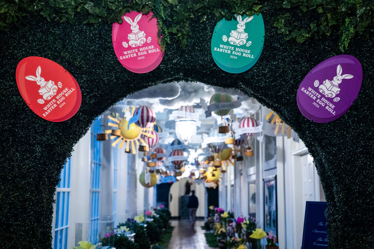 Decorations for the White House Easter Egg Roll