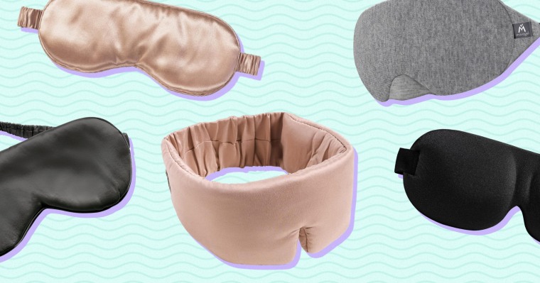 While shopping for a sleep mask, prioritize silk and cotton options because they’re lightweight and gentle on skin, experts say.