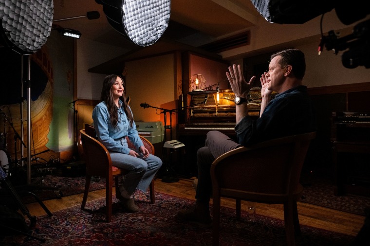 Kacey Musgraves and Willie Geist on March 10, 2023.