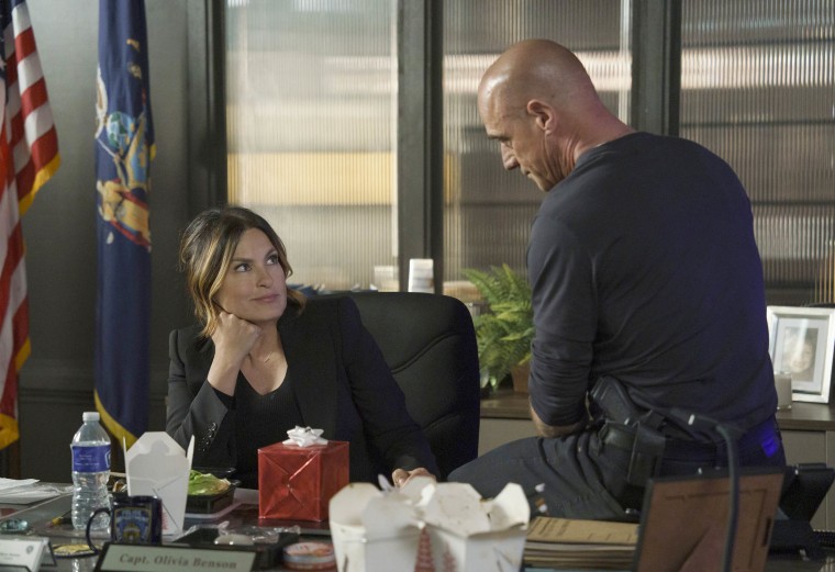 Mariska Hargitay and Chris Meloni in "Law & Order: Special Victims Unit" Season 24.