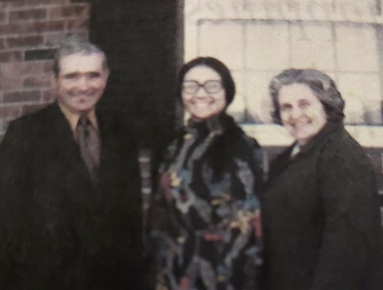 Ann Kline with her parents