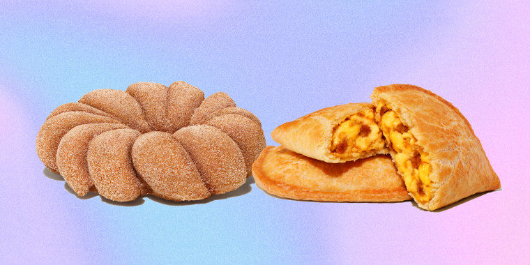 Dunkin's spring menu includes churro doughnuts and breakfast empanadas. 