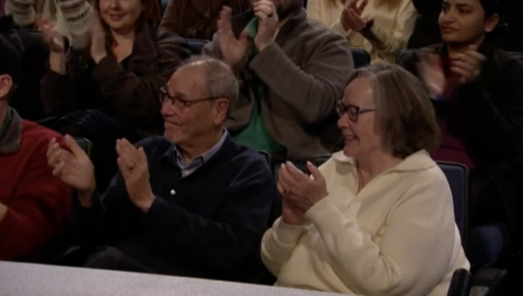 Ike Barinholtz's parents, Alan and Peggy Barinholtz, were in the audience supporting him. 