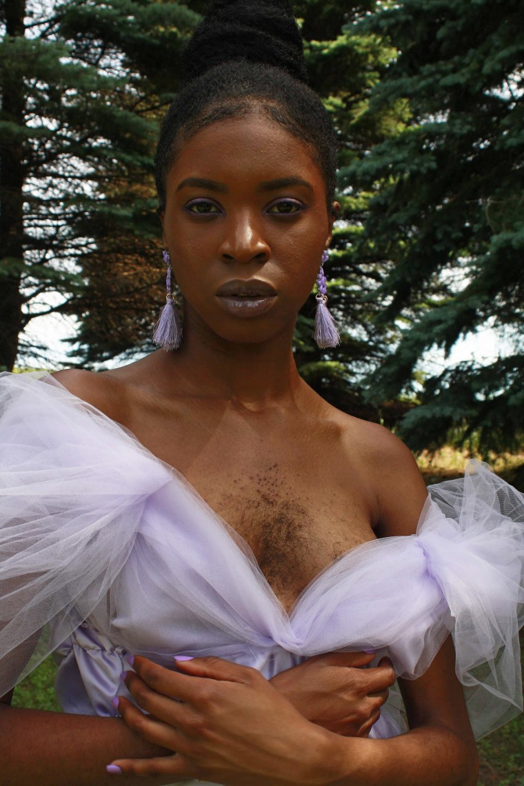 Calixte-Bea says at age 27, she can't imagine getting rid of her chest hair.