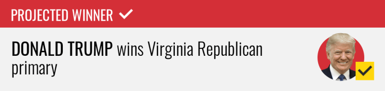 Donald Trump wins Virginia Republican primary