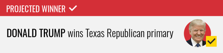 Donald Trump wins Texas Republican primary