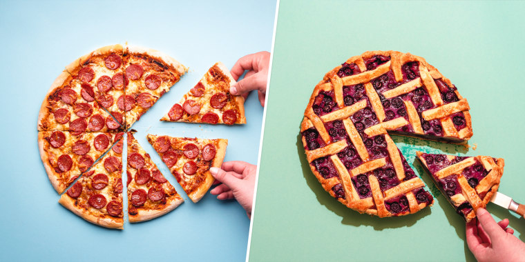 Taking a slice of pizza / taking a slice of pie
