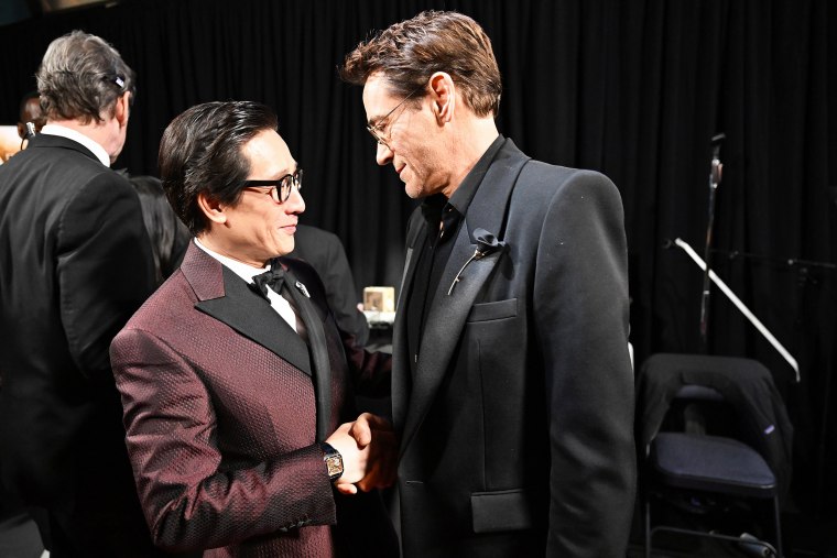 Ke Huy Quan and Robert Downey Jr. seen backstage 