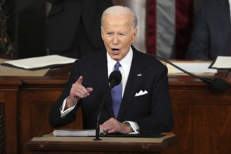 El presidente, Joe Biden, durante su discurso del Estado de la Nación, el 7 de marzo de 2024, en Washington. 