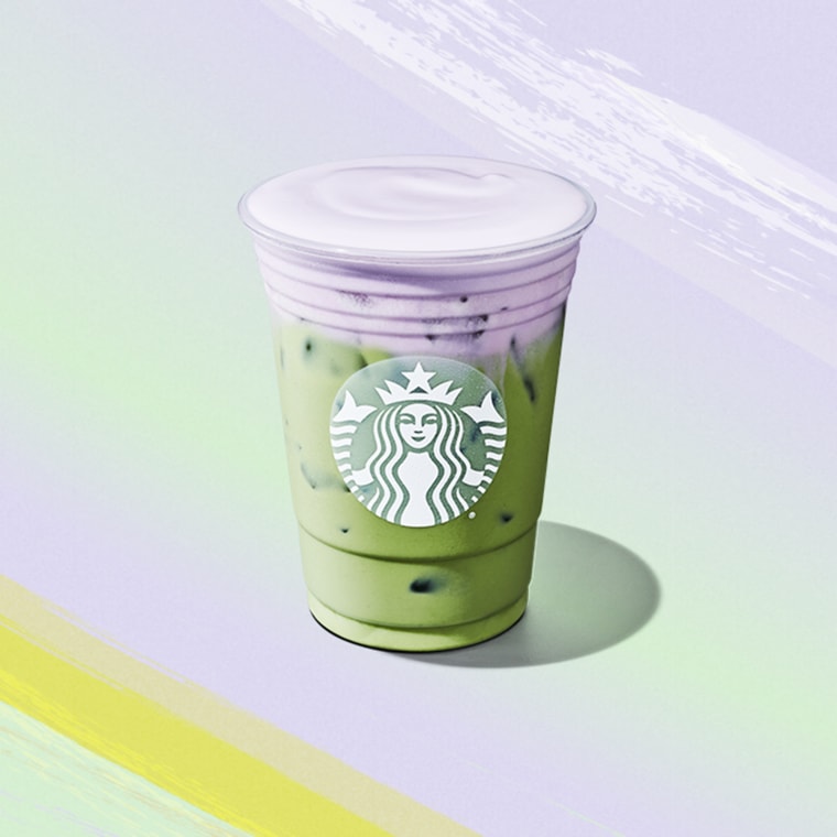 Starbucks’ Iced Lavender Cream Oatmilk Matcha.