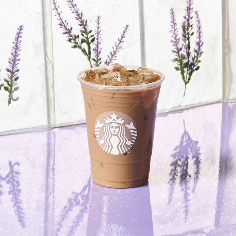 Starbucks’ Iced Lavender Oatmilk Latte.
