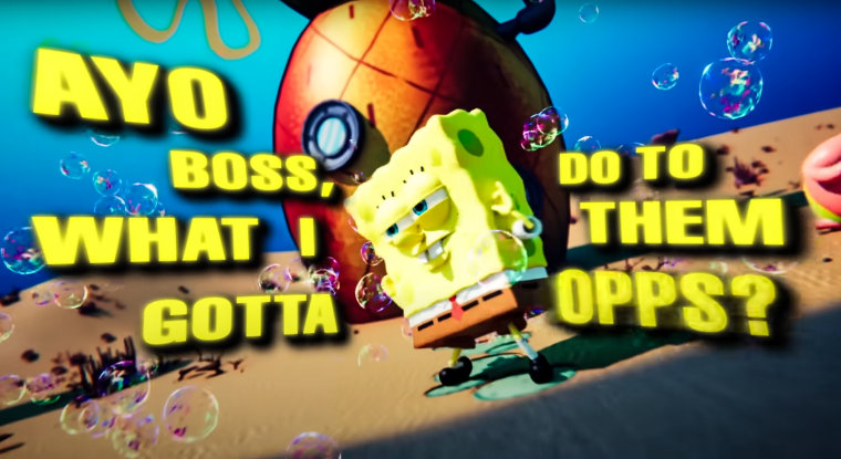 SpongeBob appears in Glorb's music video "EUGENE."