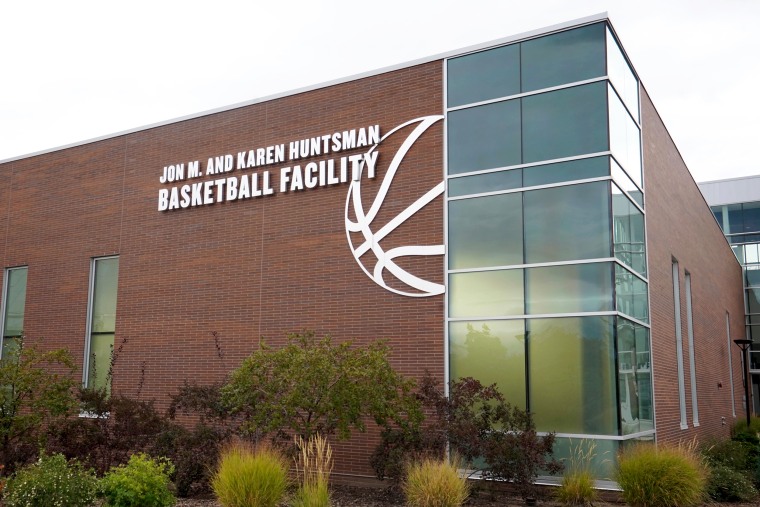 Huntsman Center basketball exterior