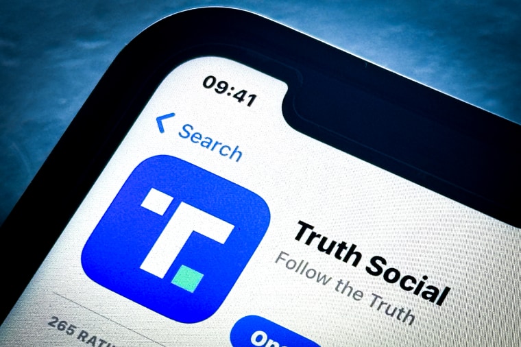 The logo of Donald Trump's Truth Social app.