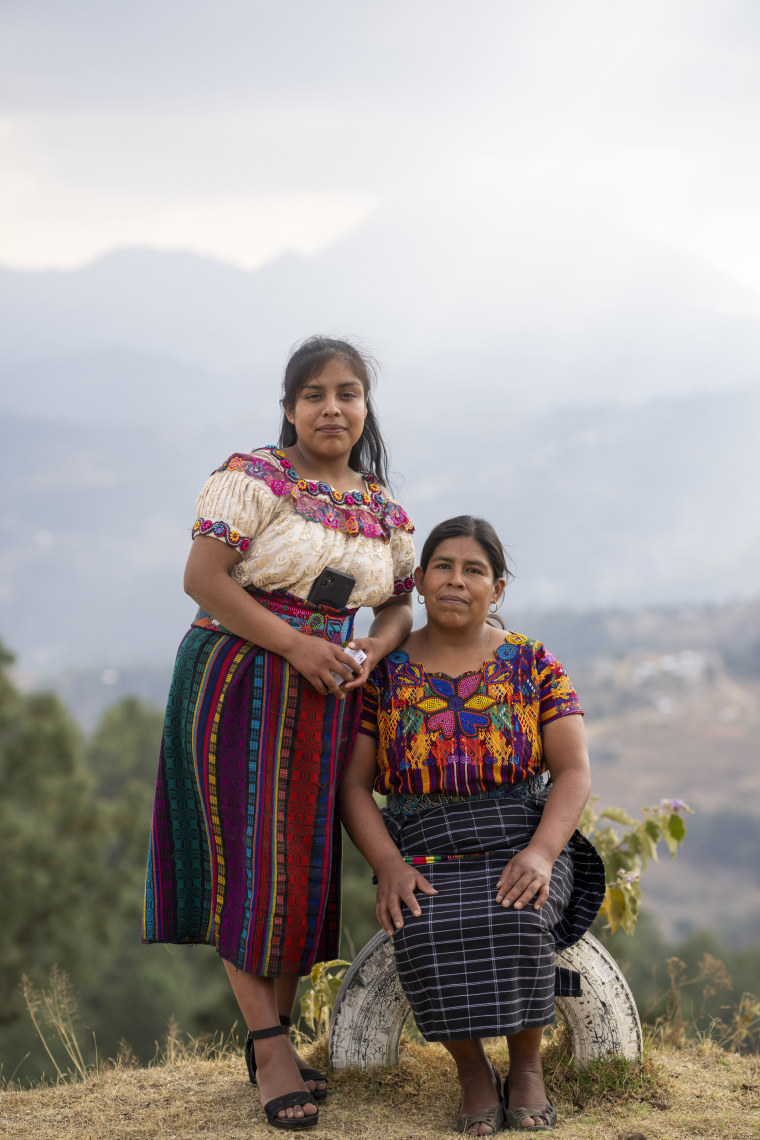 Filomena Crisostomo Miranda, right, and her daughter Glendy Aracely in the Loma Linda hamlet of Comitancillo, Guatemala