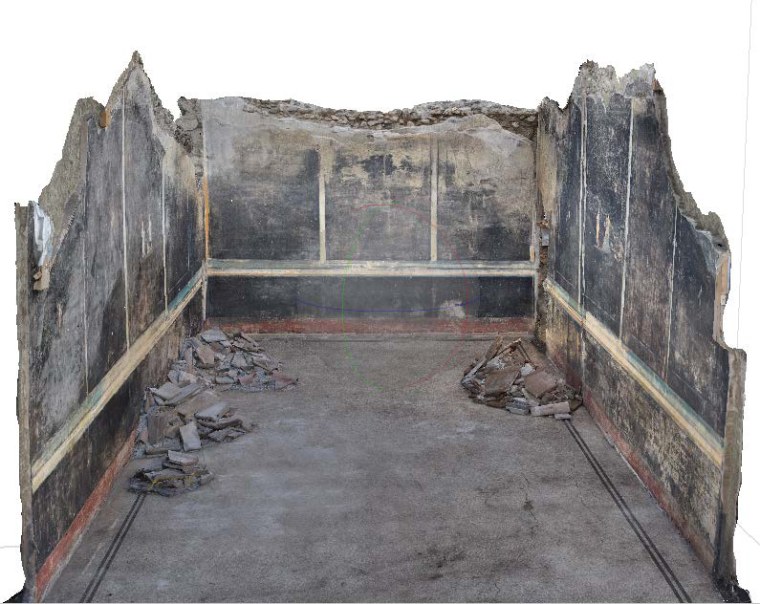 An overview of the salon in Pompeii.