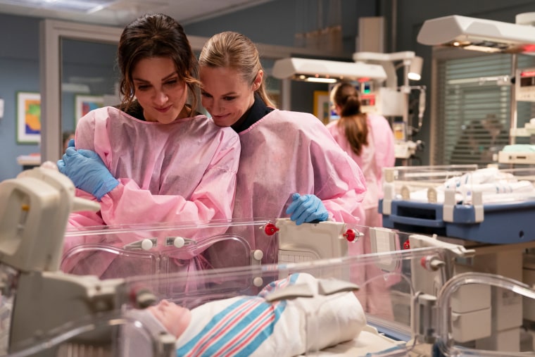 Dr. Carina DeLuca and firefighter Maya Bishop adopt a baby boy, Liam, at the start of the seventh and final season of "Station 19."