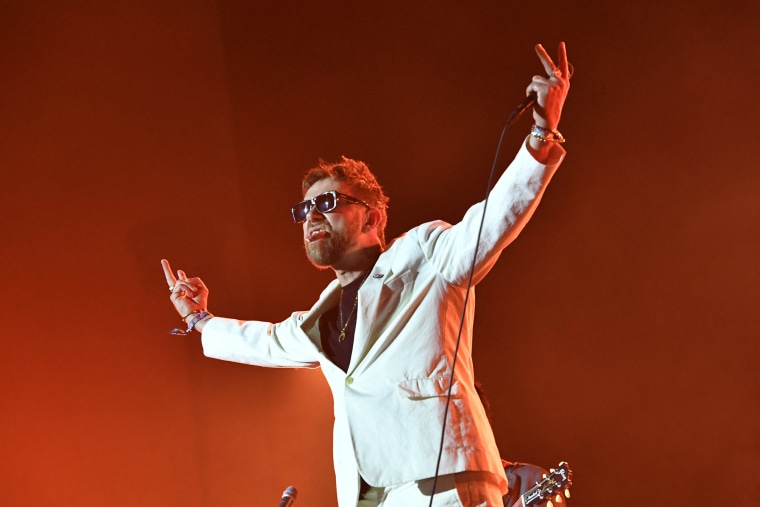 Damon Albarn of Blur performs at Coachella on April 13, 2024.