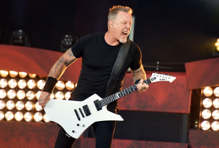 James Hetfield performs during a concert