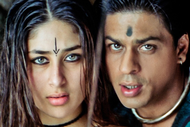 From left, Kareena Kapoor and Shah Rukh Khan in the film "Asoka."