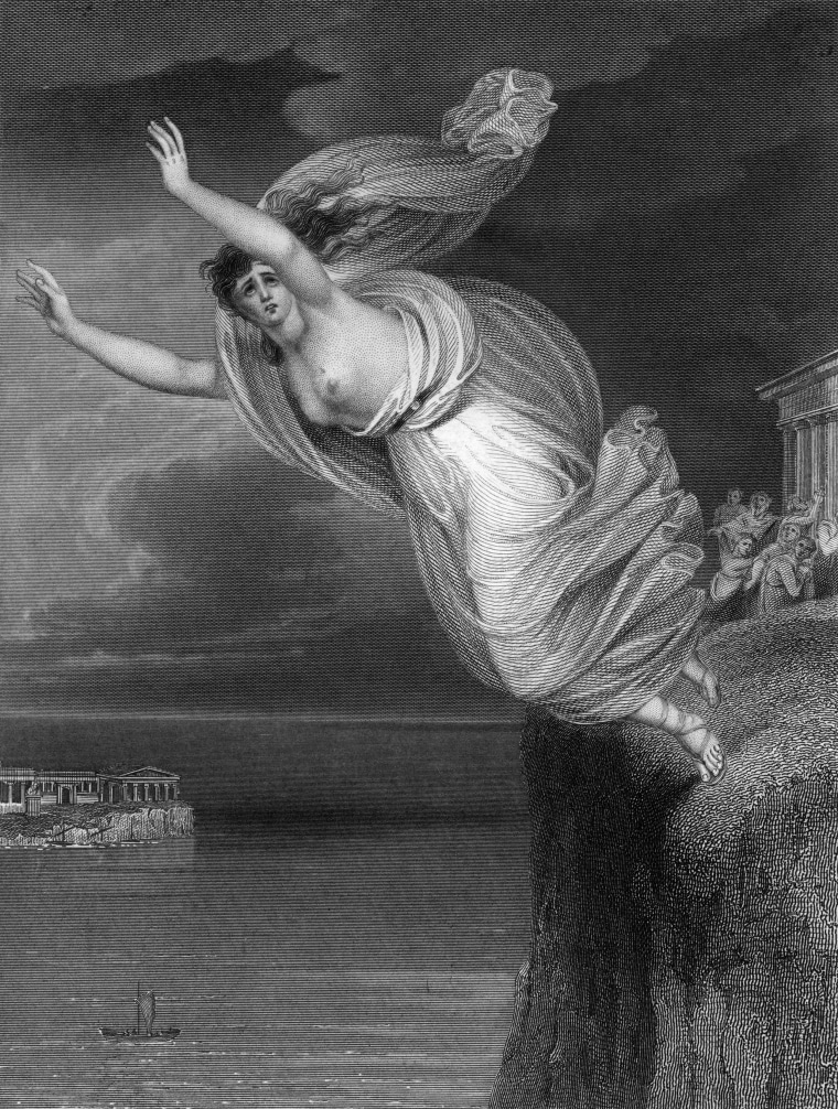 Sappho, Greek lyric poet of Mytilene, Lesbos, Asia Minor. 