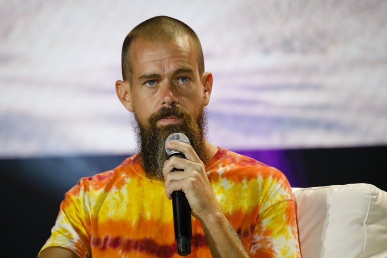 Jack Dorsey during the Bitcoin 2021 conference in Miami