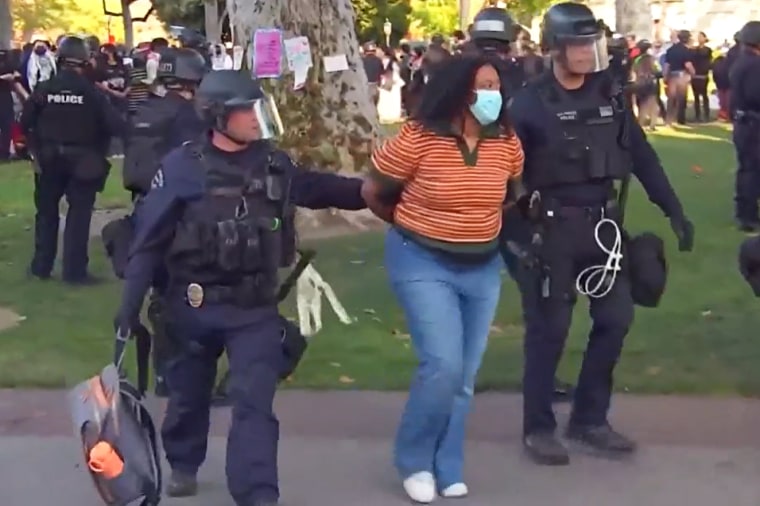 police arrest lapd police student riot gear