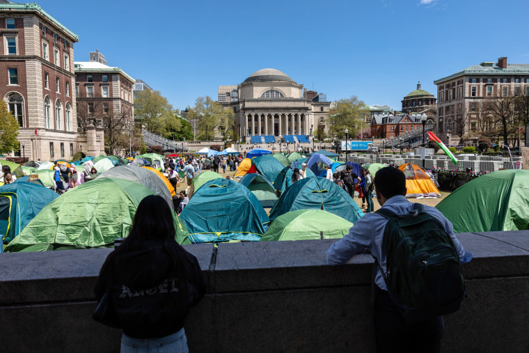  Pro-Palestinian Protests Continue At Columbia University In New York City