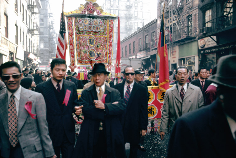 Chinese Consolidated Benevolent Association leaders attend the Chinatown Lunar New Year parade