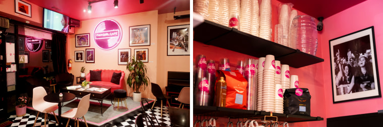The interior of Fan Girl Cafe in West Hollywood, Calif.