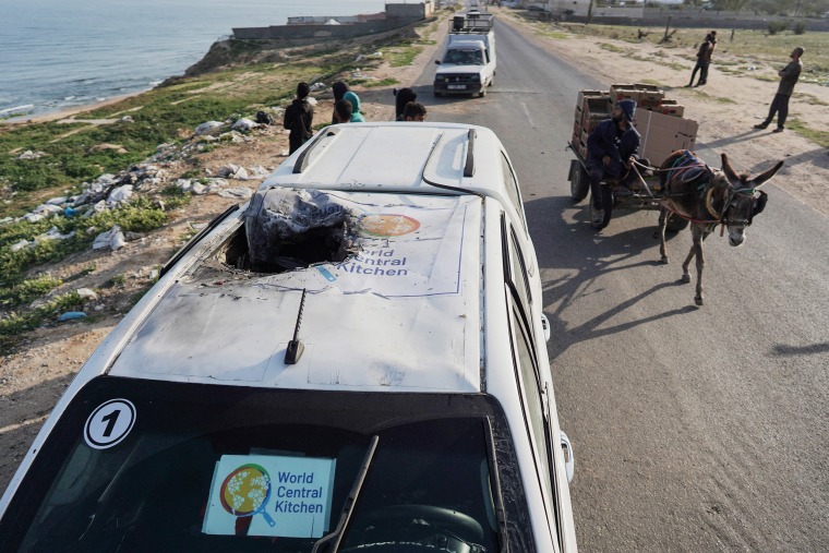 The international food aid charity said on April 2 it was pausing its Gaza aid operations after seven of its staff were killed in a "targeted Israeli strike" as they unloaded desperately needed food aid delivered by sea from Cyprus. 