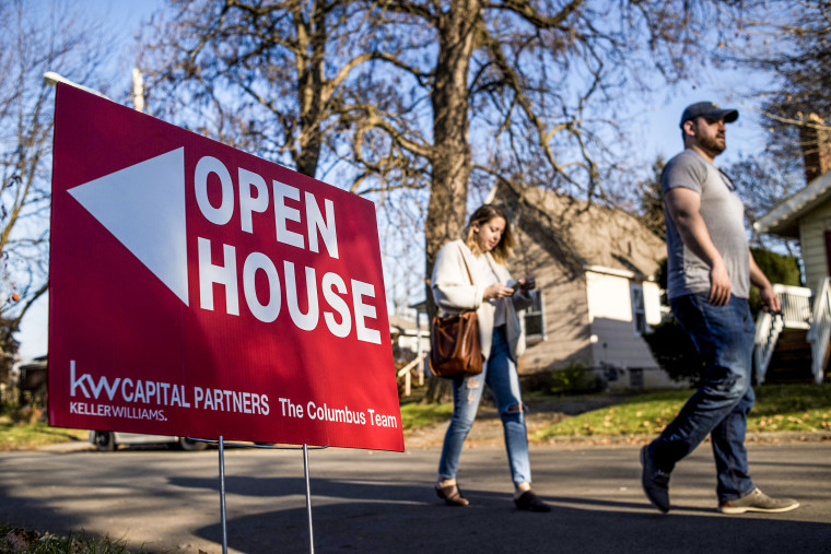 Potential Buyers Attend An Open House Ahead Of Existing Home Sales Figures