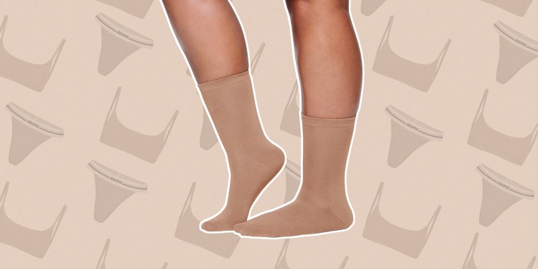 Skims Everyday Crew Socks are available in neutral colors like white, black, brown and tan, so you can pair them with any outfit or pair of shoes.